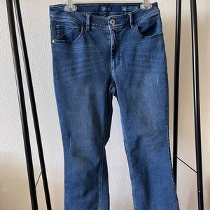 J. Jill Denim Kick Flare Jeans Ankle 4 Pants